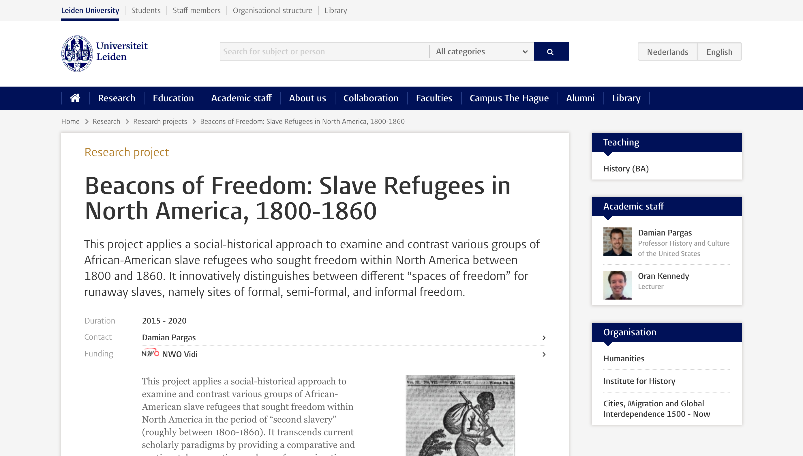 Beacons of Freedom: Slave Refugees in North America 1800-1860