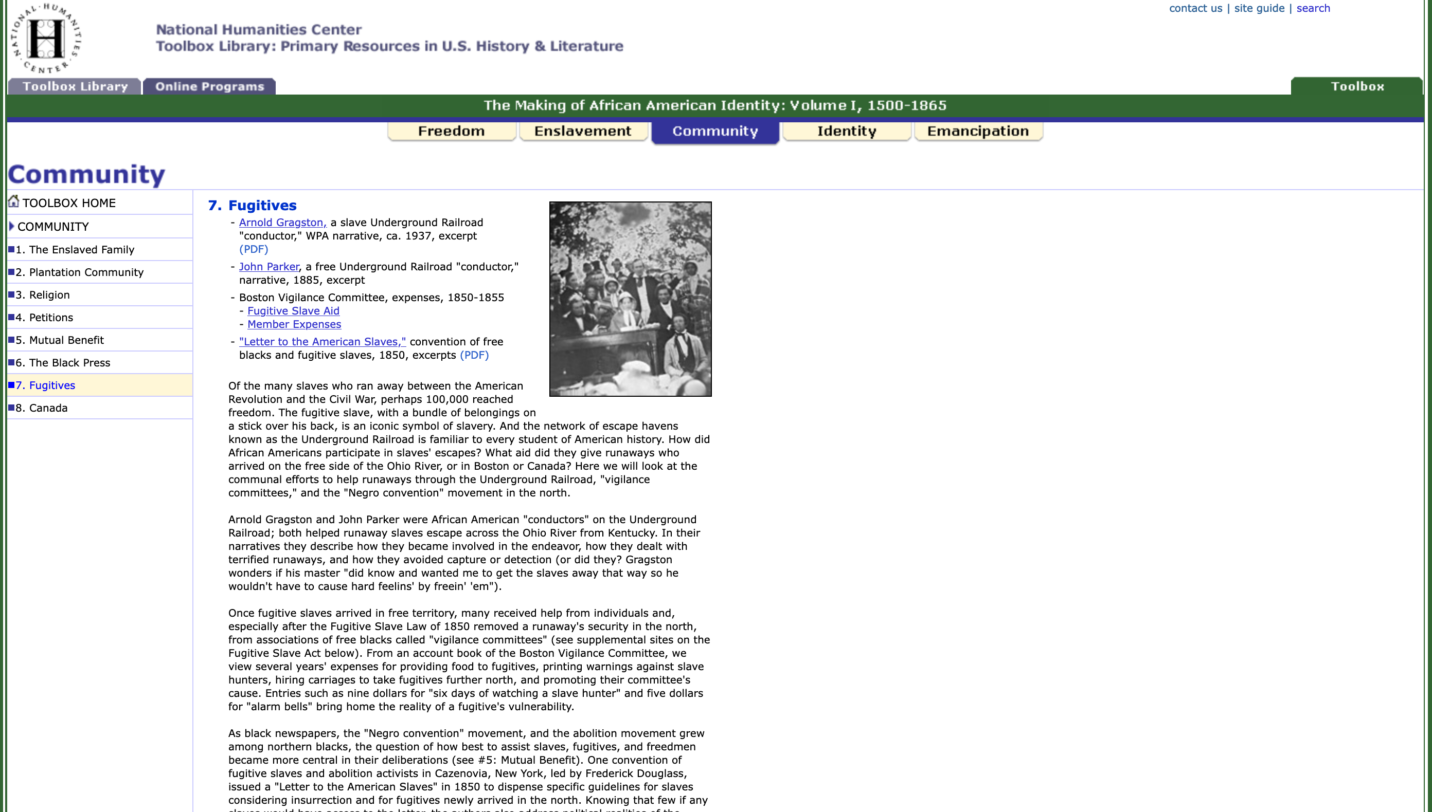 National Humanities Center: Primary Resources on US History & Literature