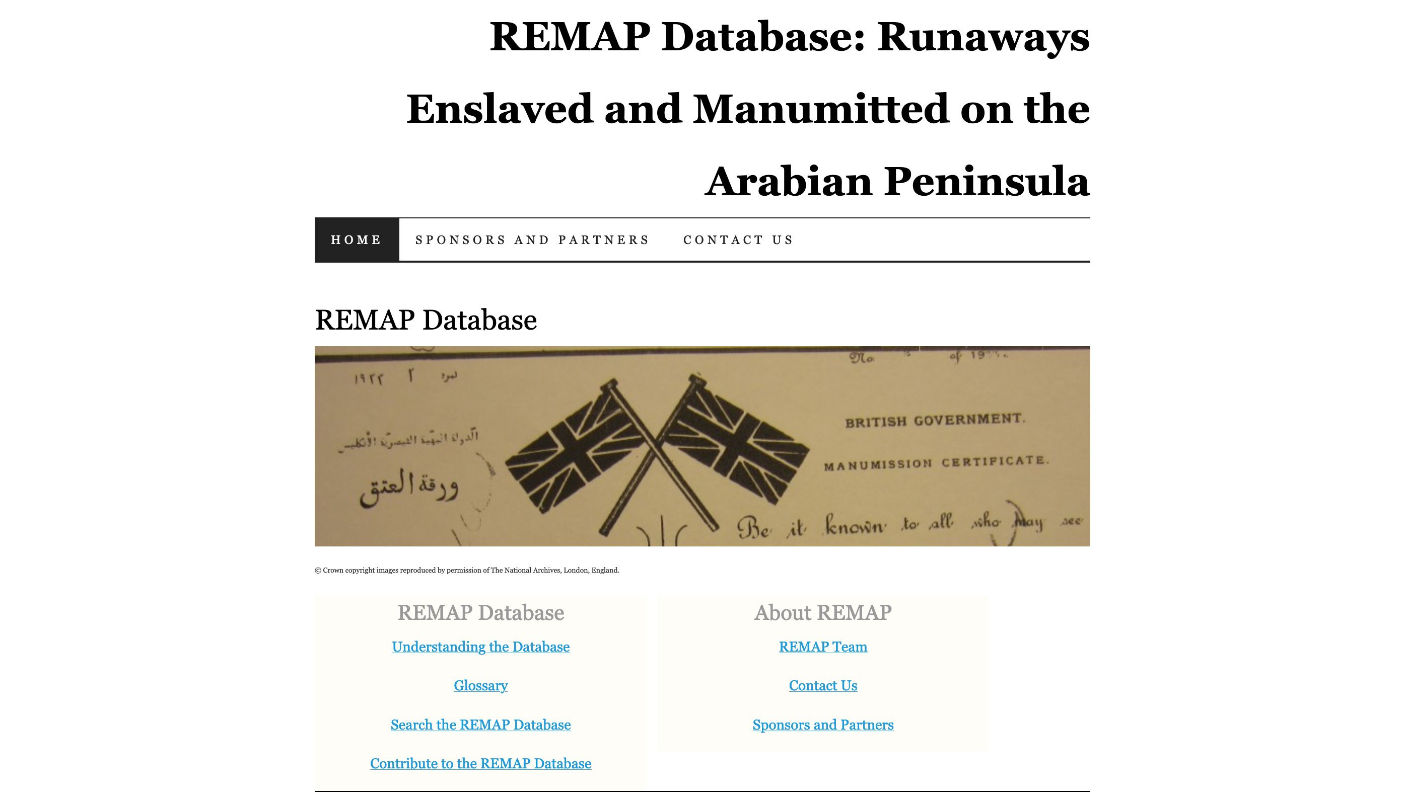 REMAP Database: Runaways Enslaved and Manumitted on the Arabian Peninsula