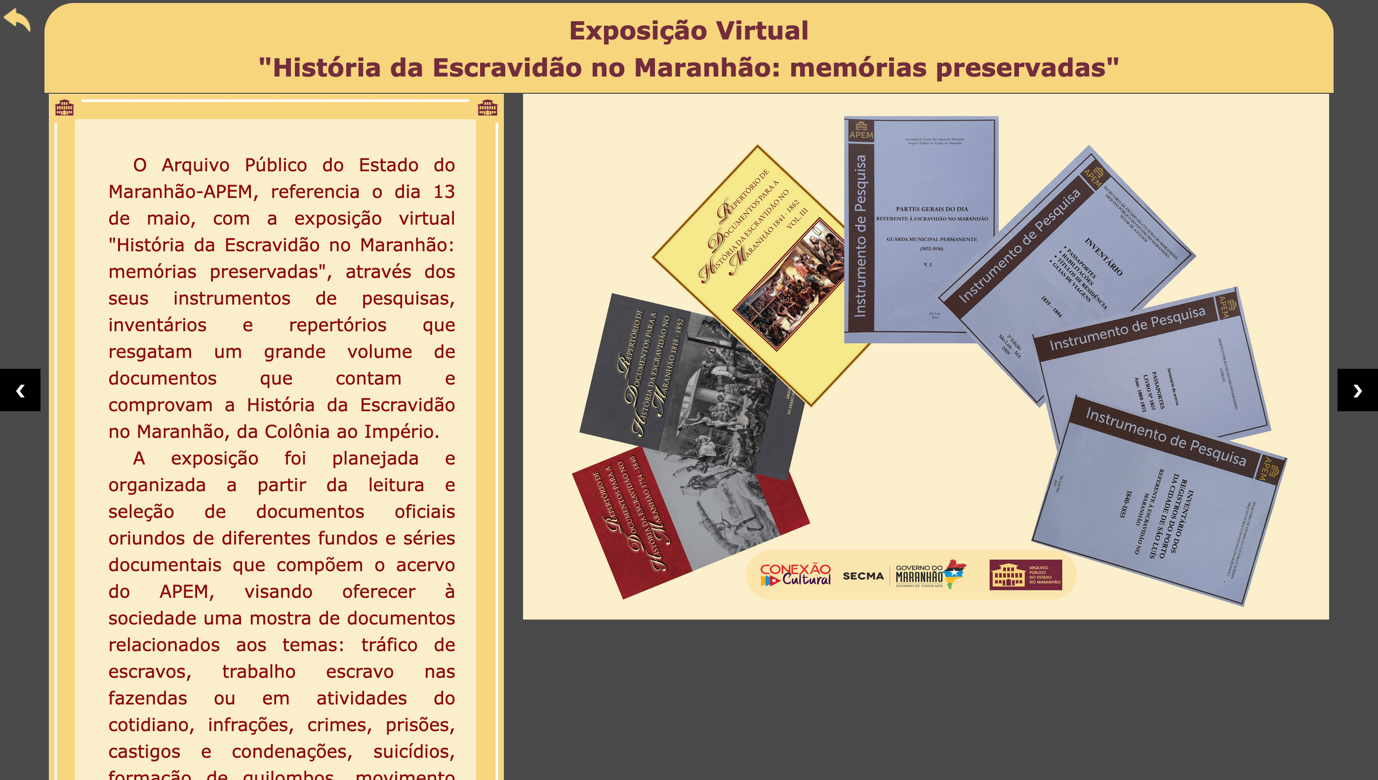 Virtual Exhibition "History of Slavery in Maranhão: Preserved Memories"